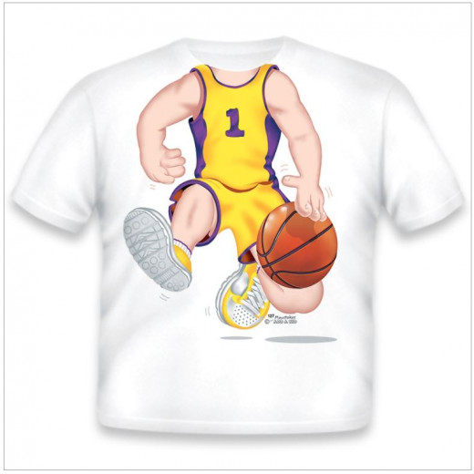 Just Add A Kid Basketball Yellow/Purple 2T T-shirt