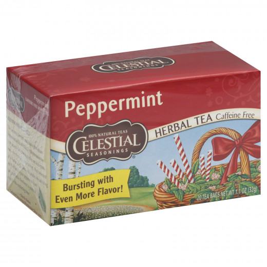 Celestial Seasonings, Herbal Tea, Peppermint, Caffeine Free, 20 Tea Bags