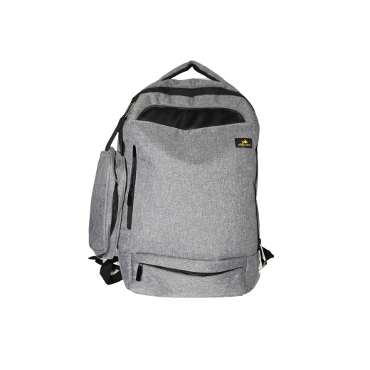 Glossy Bird School Bag with Pencil Case, Light Gray, 50 cm