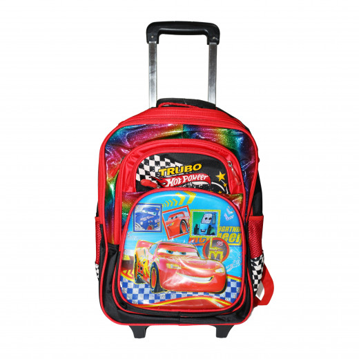 Rolling School Backpack, Cars, 43 cm