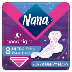 Nana – Ultra Thin, Night Time, Extra Long, Heavy Flow, 8 Pads