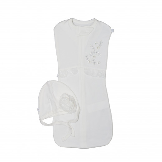 Caramel Newborn Jumpsuit With Floral Design 1-3 m