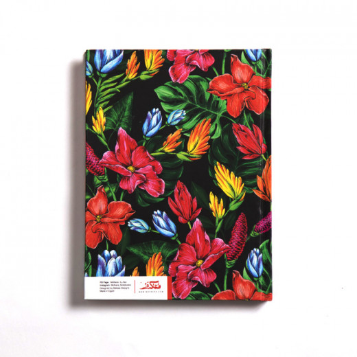 Mofkera Floral Arabic Notebook Hardcover Heart Design A6 Size