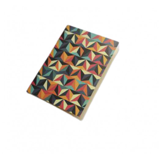 Colors & Shapes Triangle Compositions Oriental Pattern Notebook, Colored Design