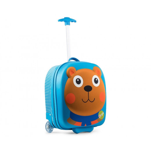 حقيبة عربات دمية بتصميم الدب باللون الأزرق من أوبس