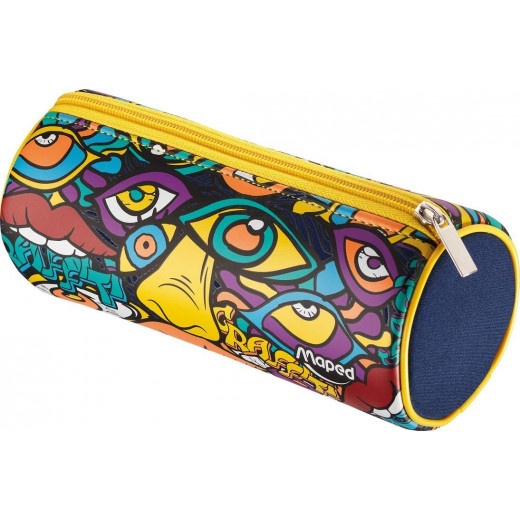 Maped Street Art Tube Pencil Case, 8 x 21 x 8 cm, Assorted Design will Vary