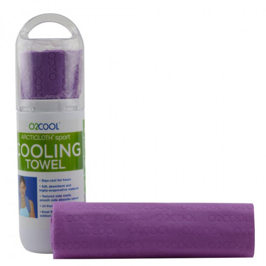 O2COOL ArctiCloth Sport Cooling Towel, Violet