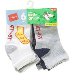 Hanes Baby Socks , 6Pair , 6-12MO,Boy