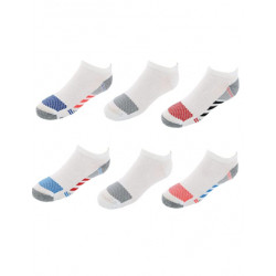 Hanes Boys Socks, 6 Pack No Show X-Temp, S, White