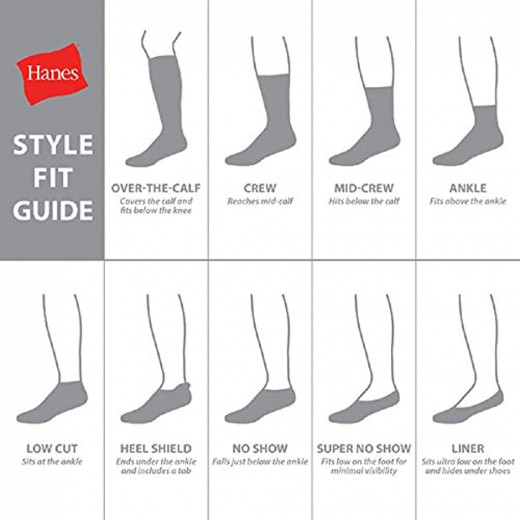 Hanes Women's Plus-Size 3 Pack Comfortsoft Extended Size No Show Sock, Black, XL