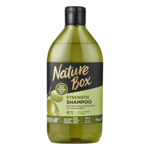 Nature Box Shampoo With 100% Cold-pressed Olive Oil For Long-haired & Crack-protected Hair. 385Ml