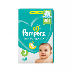 Pampers Active Baby-Dry Maxi, Medium, Size 3, 6-10 kg, 46 Diapers