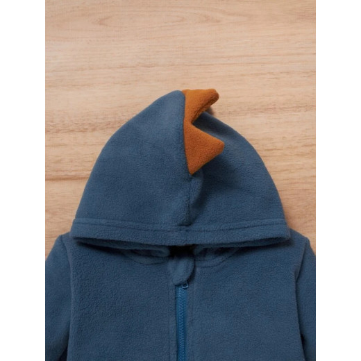 Baby Fleece 3D Patched Zip Up Footed Hooded Sleep Jumpsuit 9-12 Months