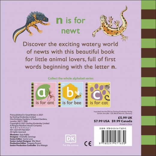 DK Books Publisher Book: ( N ) Is For Newt