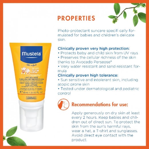 Mustela Very Hight Protection Sun Lotion 40 ml