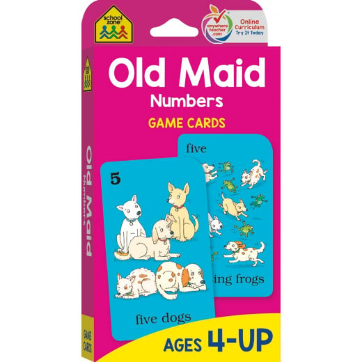 School Zone Old Maid Numbers Game Cards