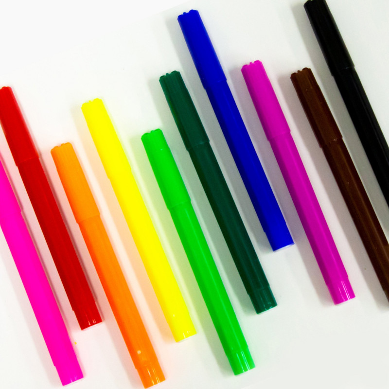 Bazic 8 Color Jumbo Triangle Washable Markers