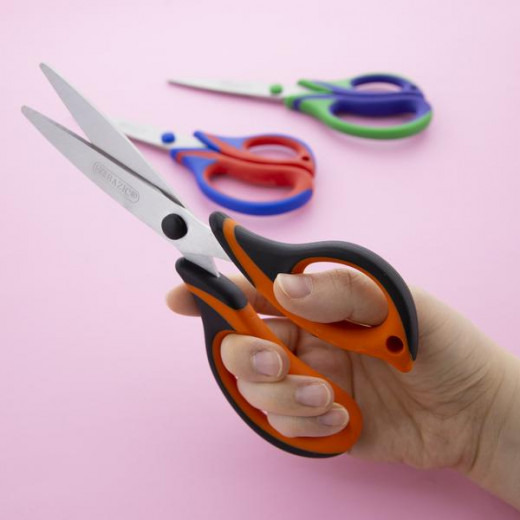 Bazic Two-Tone Soft Grip Stainless Steel Scissors