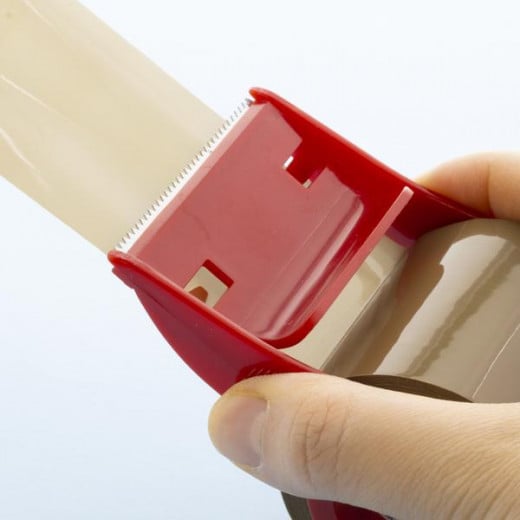 Bazic Tan Packing Tape With Dispenser