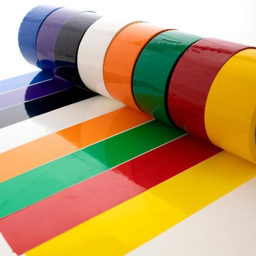 Bazic Colored Packing Tape, Assorted Colors