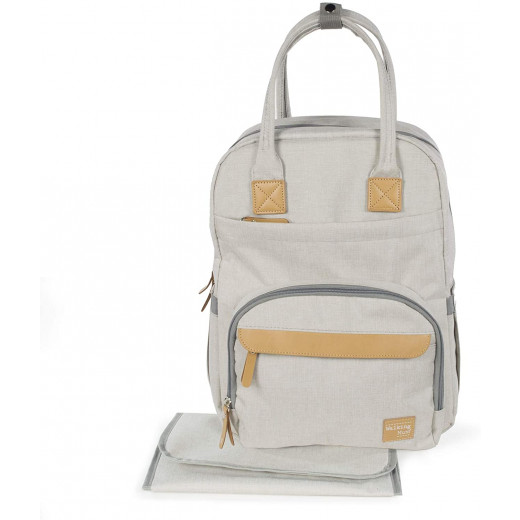 حقيبة ظهره الأمهات لتنظيم احتياجات الطفل من ماركة واكينغ مام, تحتوي على قطعة بالداخل, أبيض&بيج