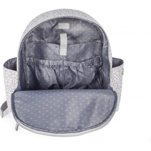 حقيبة ظهر الأمهات لتنظيم احتياجات الطفل من ماركة باسيتو إيه باسيتو , تحتوي على بساط تغيير, زهرة ميلو لاين ,31 × 37 × 14 سم