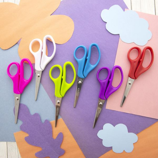Bazic Pointed Tip School Scissors, Assorted Colors