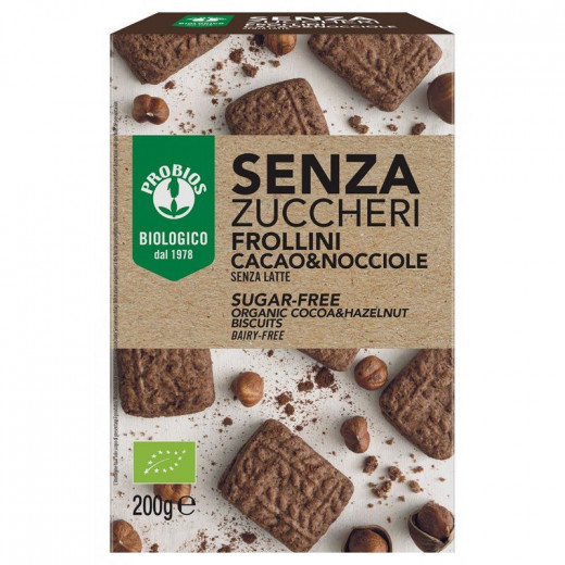 PRO Org SF Cacao Hazelnut Biscuits 200g