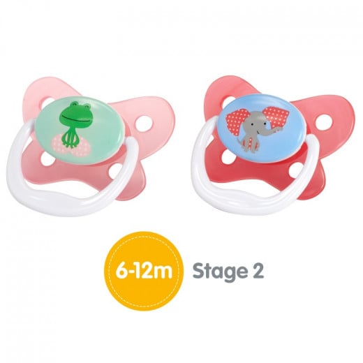 Dr. Brown's Prevent Contoured Pacifier, Stage 2, 2 Packs, Elephant Design