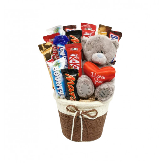 Minis Chocolate Basket &Teddy Bear