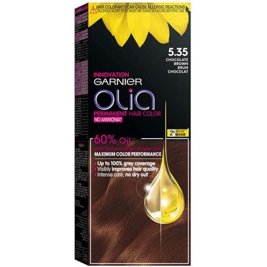 Garnier Olia No Ammonia Permanent Haircolor 5.35 Chocolate Brown