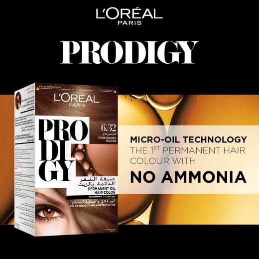 L'Oréal Paris Prodigy Permanent No Ammonia Hair Color , Number 6.32