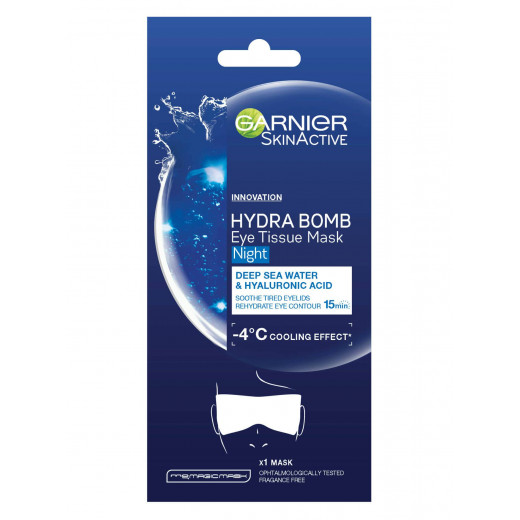 Garnier SkinActive Night Eye Tissue Mask With Deep Sea Water And Hyaluronic Acid 6g