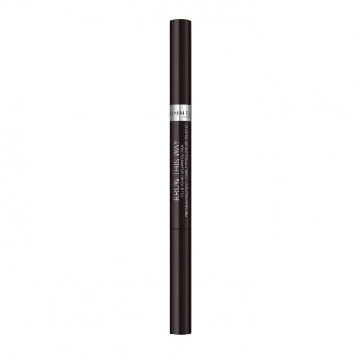 Rimmel London Brow This Way 2in1 Filler, Soft Black,4
