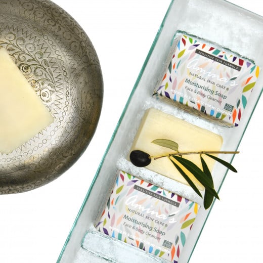 Amina's Organic Skin Care Baby Moisturizing Soap Lavender scent 130g