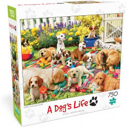 Buffalo Games Dog Days Puppy Playground, 750 Pieces