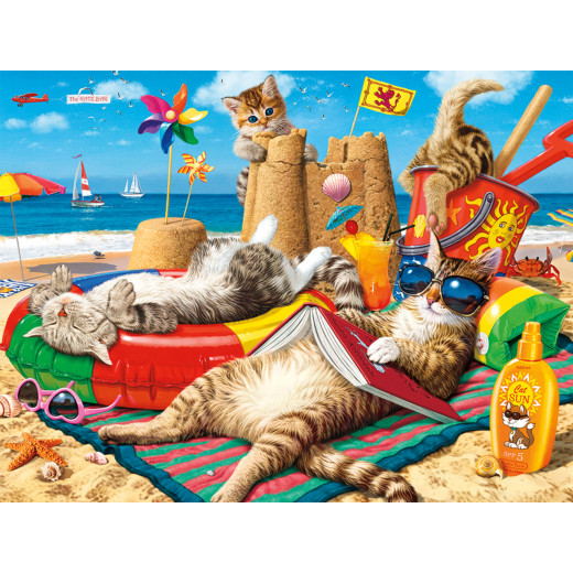 Buffalo Games Cats Beachcombers, 750 Pieces