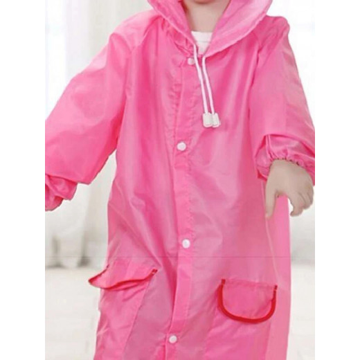 معطف واقي من المطر للأطفال ، باللون الوردي ، بتصميم كرتوني