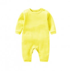 ثوب داخلي للأطفال بأكمام طويلة ، أصفر, 9 أشهر