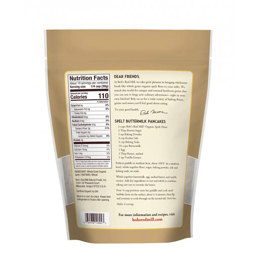 Organic Spelt Flour, 657gram
