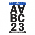 Bazic Black Color Alphabet & Numbers Stickers