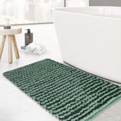 Nova Home Loopy Bath Mat, Chenille Cotton, Green Color, 50X80 Cm