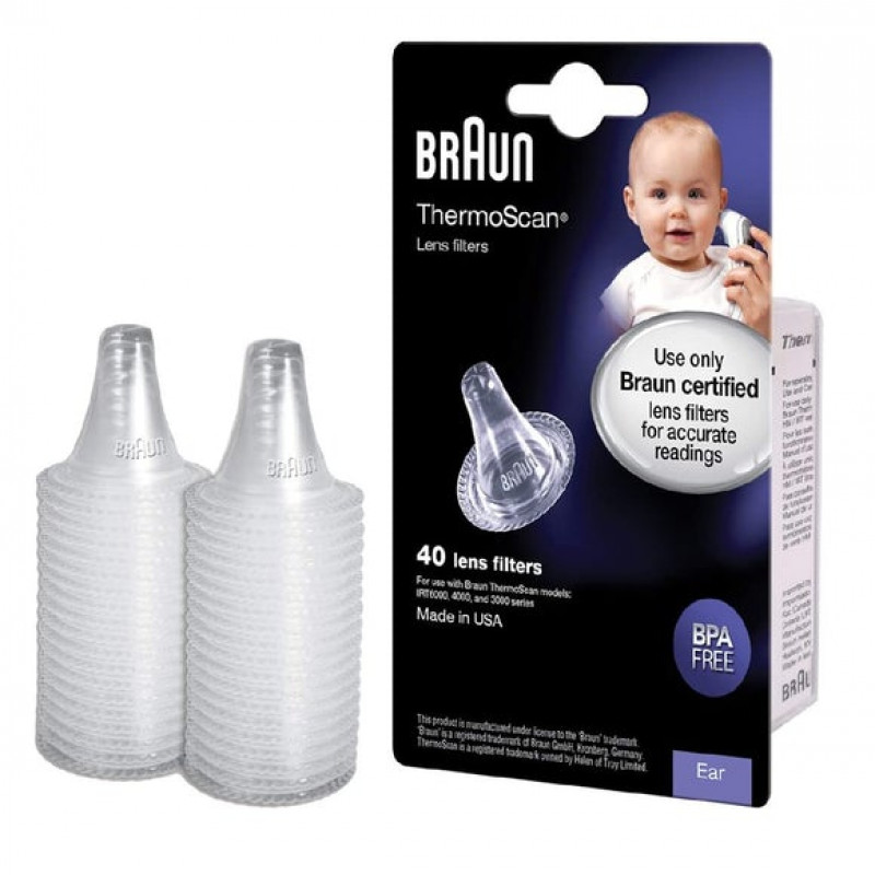 Braun Replacement Lens Filters, 40 Pieces | Baby | Health & Safety | Thermometers