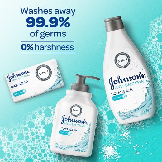 Johnson's Liquid Hand Wash, Anti-Bacterial, Sea Salts, 300ml