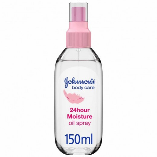 Johnson's Body Oil Spray, 24 HOUR Moisture, 150ml
