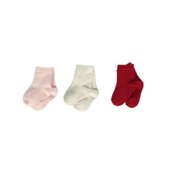 جوارب قطن للأطفال، ألوان متنوعة, 3 قطع، 0-6 أشهر من ببيتو