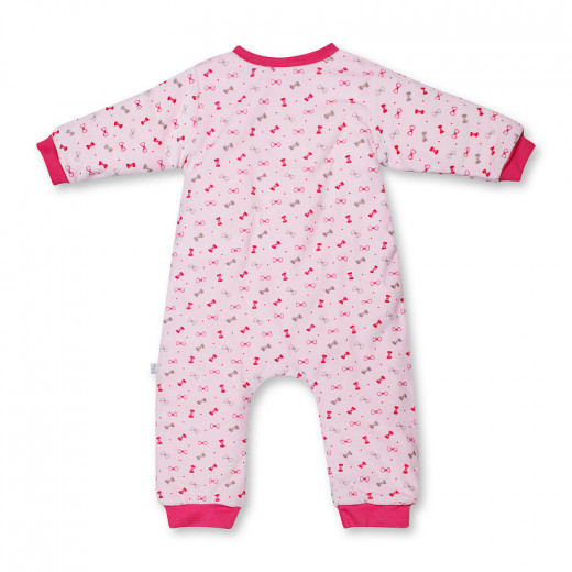 Bebetto Velveteen Baby Jumpsuit, Pink Color, 9-12 Months