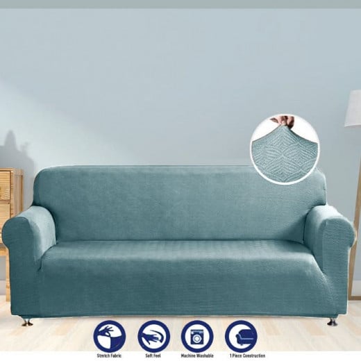 Nova home perfect fit stretch sofa cover, 1 seat, aqua color