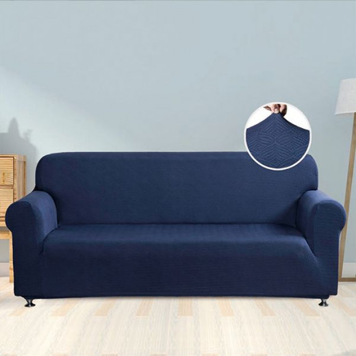 Nova home perfect fit stretch sofa cover, 1 seat, navy color