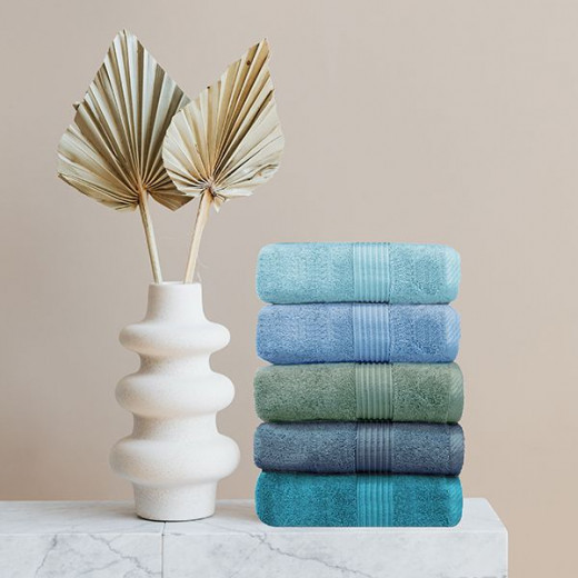 Nova home pretty collection towel, cotton, green color, 50*100 cm